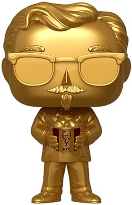 Funko pop! icônes : kfc - colonel sanders doré avec un seau