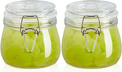 Récipients de stockage en verre avec couvercles hermétiques bocaux de conservation des aliments