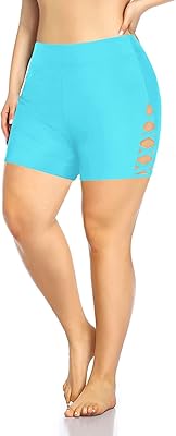 Short de bain taille haute gainant pour femme, short de bain bandage