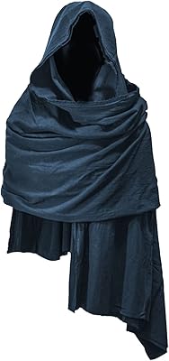 Jcbfom écharpe à capuche cape médiévale renaissance pour hommes cache-cou cyberpunk chapeau