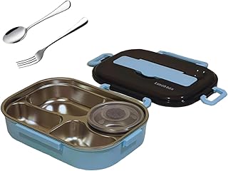 Boîte à lunch en acier inoxydable de grande capacité pour enfants et adultes