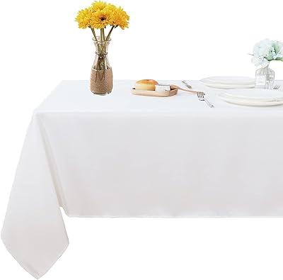 Nappe rectangulaire réglable de 4 pieds 60 x 84", nappe en polyester lavable
