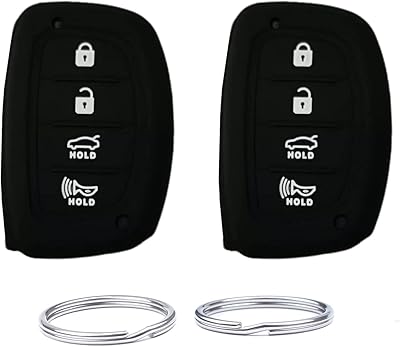 Couvercle de clé à distance en silicone yuki pour hyundai 2013-2018, elantra 2015-2019