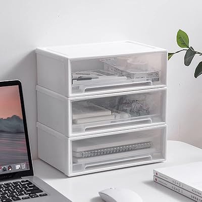 Organisateur de bureau, lot de 2 tiroirs de rangement de comptoir, boîte