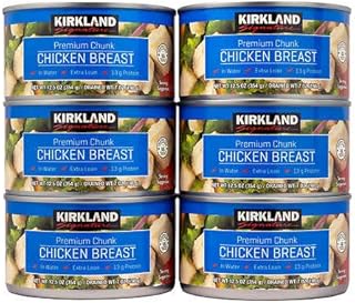 Canettes d'eau de poulet kirkland en paquet de 6 pièces de luxe (354g)