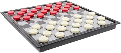 Jeu de société de dames de voyage magnétique margoun avec plateau pliable, jeux