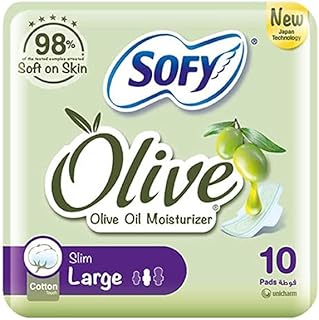 Serviettes hygiéniques fines sofy, taille l, 29 cm avec ailes, 10 serviettes