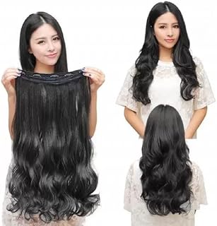 Estel extension de cheveux longs ondulés une pièce pour tête complète avec 5