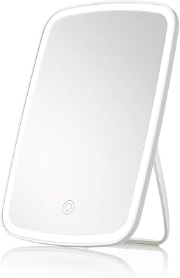 Miroir de maquillage à écran tactile, miroir de beauté led à luminosité réglable