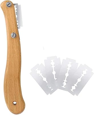 Coupe-pain coupe-pâte delfino avec manche en bois 5 lames pour la fabrication du