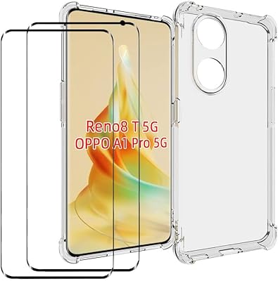 Coque de protection pour téléphone portable oppo reno 8t 5g, avec un protecteur