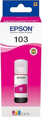 Bouteille d'encre epson 103 ecotank, recharge d'encre pour imprimante magenta clair, 65 ml