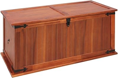 Boîte de rangement fidaxl en bois d'acacia massif 79 x 34 x 32