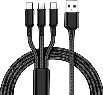 Câble de chargeur usb blindé tressé en nylon 3 en 1 pour un chargement