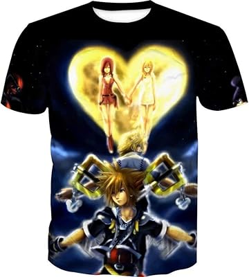 Unisexe kingdom hearts anime 3d impression à capuche garçons décontracté respirant sweat vêtements