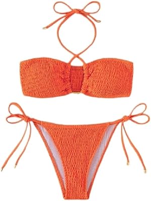 Maillot de bain deux pièces sexy à col haut pour femme