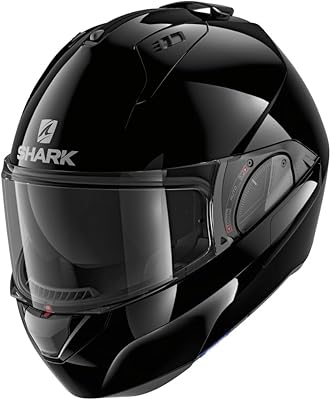 Casque de moto modulaire vierge shark he9800blk evo es pour homme