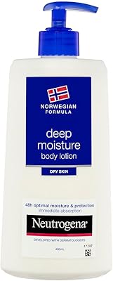 Lait corporel hydratant en profondeur neutrogena à absorption rapide 400 ml, hydratation 24