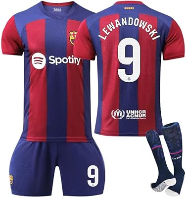 Growtray 23/24 kit de football nouvelle saison pour fc barcelone football à domicile lewandowski #9 fans de football/shorts coffret cadeau tailles jeunes et adultes. Diaytar Sénégal : Qualité garantie, prix imbattables, livraison rapide