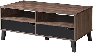 Table basse à 2 tiroirs danube home jelly | bureau multifonctionnel pour le salon | table centrale peu encombrante | meubles design moderne pour la maison et le salon l110 x l55 x h47 cm - colombie/noir. Diaytar Sénégal : Le plaisir d'acheter sans se priver