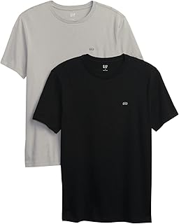 T-shirt à manches courtes et col rond pour hommes en lot de 2