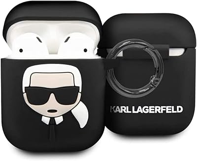 Coque en silicone karl lagerfeld pour apple airpods 1 2 de cg