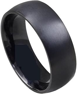 Bagues sofy pour hommes, bague en forme d'arc en acier titane, bague noire