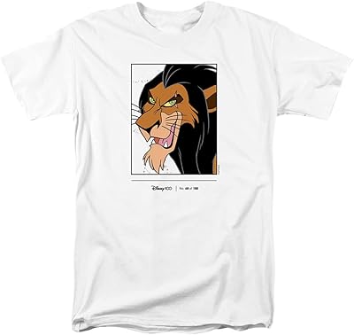 T-shirt pour homme cotton soul disney d100 scar du roi lion, blanc