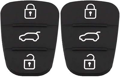 2 pièces de rechange de voiture, 3 boutons, couvercle de clé pour hyundai