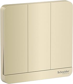 Schneider electric e8333l1_wg avataron gold - interrupteur de panneau unidirectionnel 3 gangs 16ax