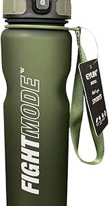 Vio bouteille d'eau de sport de 1 litre avec signe de l'heure réutilisable, bouteilles en plastique de sport pour enfants, fitness, salle de sport, bureau, sports de plein air et exercice, anti-fuite (vert). Diaytar : Vivez l'expérience du shopping malin