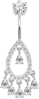 Boucles d'oreilles nombril en argent sterling 925 14 carats serties de zircones