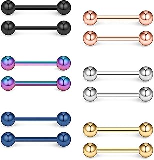 Lilymimi 12 pièces couleur mixte en acier inoxydable fileté extérieurement pe langue mamelon