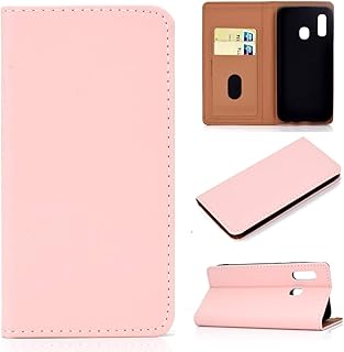 Étui pour téléphone portable en cuir de couleur unie galaxy a20e avec emplacements
