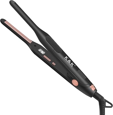 K&k lisseur à crayon pour cheveux courts, mini lisseur à cheveux lisses