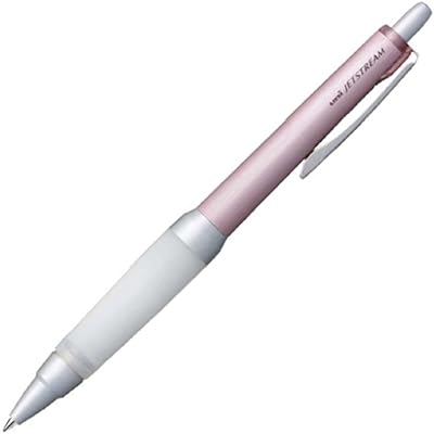 Stylo à bille uni alpha gel jetstream 0,7 mm, corps rose, encre noire