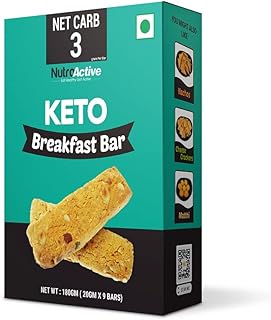 Barre de petit-déjeuner natroactive keto sans sucre, sans gluten, très faible teneur