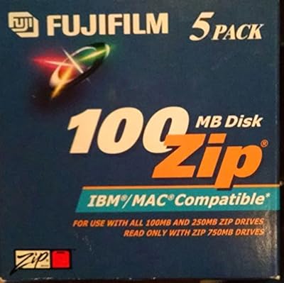 Fujifilm 5pk panier de données zip 100 mo-pc/mac fmt (25275005)