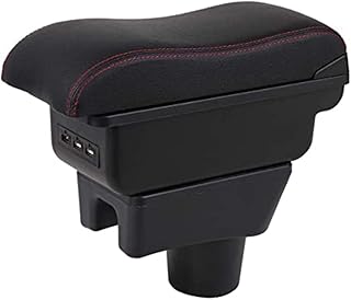 Accoudoir de commande console centrale de voiture en cuir pu boîte de rangement