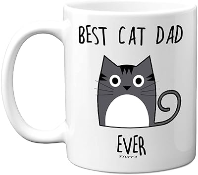 Tasse best cat dad ever tasses en céramique de luxe allant au lave-vaisselle