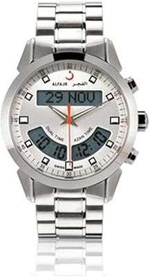 Montre de luxe al fajr avec bracelet en acier inoxydable pour homme analogique