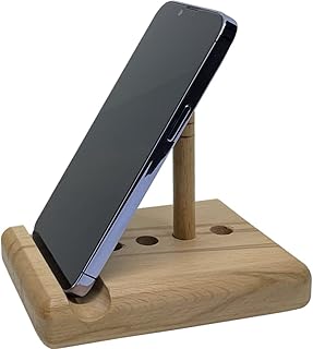 Le support de téléphone portable en bois de chêne massif morem pour bureau