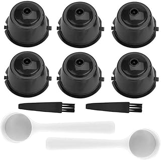 Capsules de café rechargeables et réutilisables, paquet de 6 compatibles avec les tasses