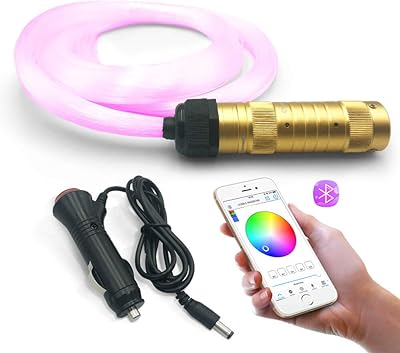 Kit de plafonniers led étoiles à fibre optique contrôlés par application intelligente, lumières