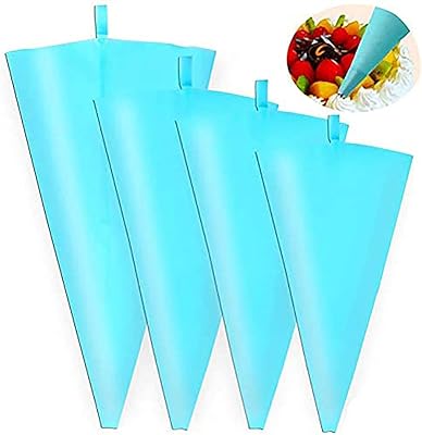 Castowave 4 pièces sacs de décoration réutilisables sacs à pâtisserie en silicone 4