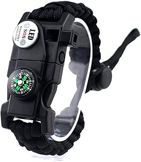 Bracelet de survie réglable paracorde à 7 brins kit d'urgence étanche 20 en