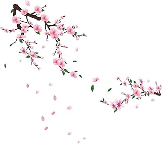 Fozeria branches d'arbre en fleurs de pêcher stickers muraux décoration murale pour chambre salon café. Diaytar Sénégal : Simplicité, rapidité, économie