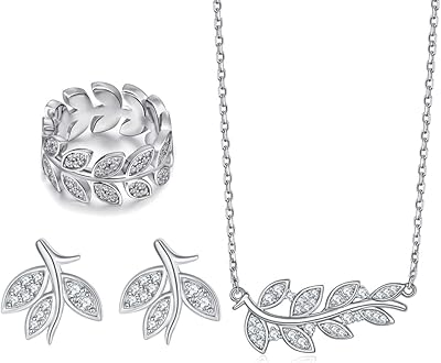 Shplus ensemble de bijoux pour femme en argent sterling 925, collier chaîne, boucles