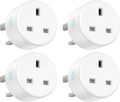 Prise wifi intelligente 13a avec moniteur d'alimentation, prise alexa programmable avec minuterie, télécommande