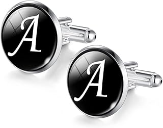 Boutons de manchette pour hommes à la mode avec une seule lettre